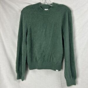 Abercrombie Kids Furry Soft Long Sleeve Green Sweater Girls 13/14